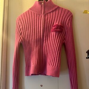 Forever 21 Pink Ribbed Cardigan Sweater